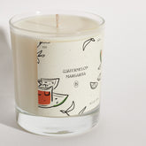 Boujie Watermelon Margarita jar candle, handmade with natural soy wax – side view.